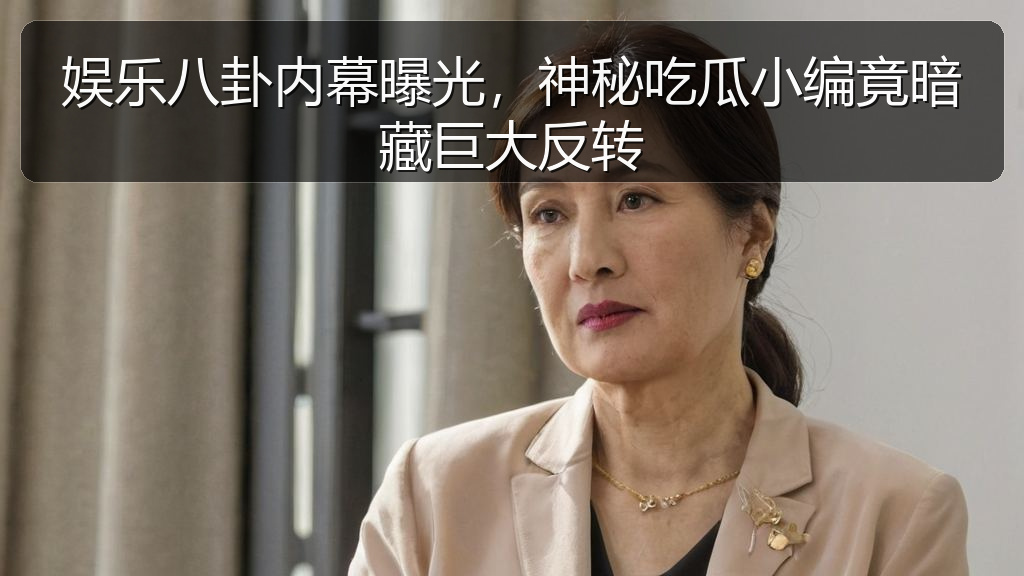 娱乐八卦内幕曝光，神秘吃瓜小编竟暗藏巨大反转
