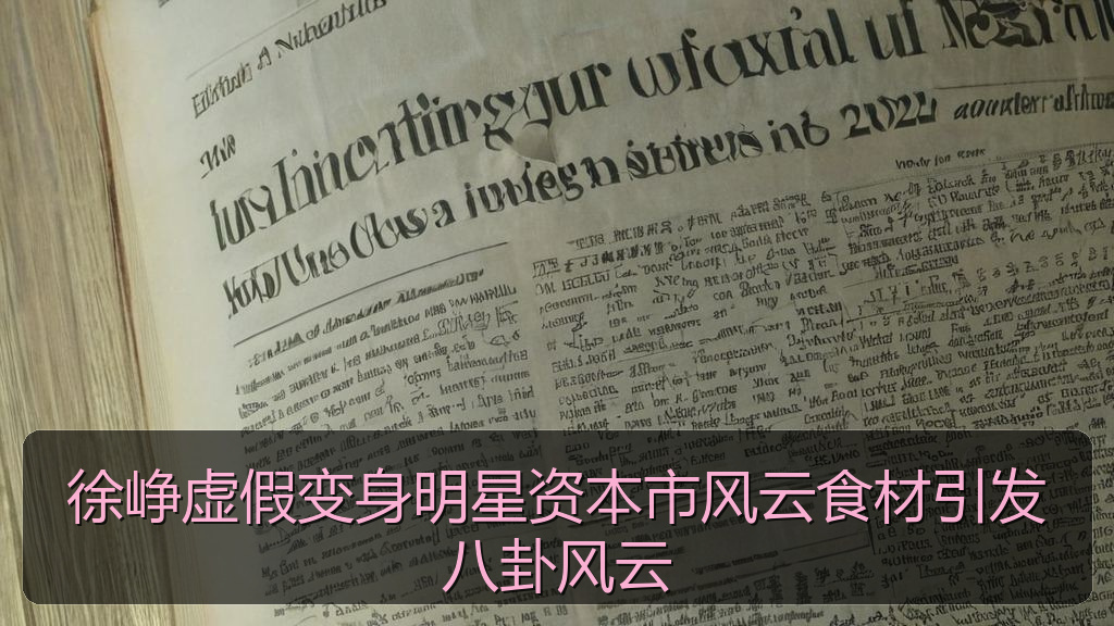 徐峥虚假变身明星资本市风云食材引发八卦风云